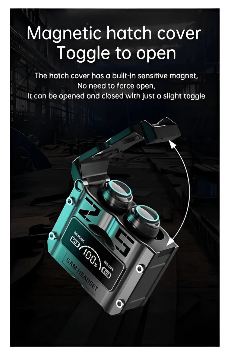 SENSASIONAL Fone de ouvido sem fio Bluetooth M25 TWS com redução de ruído estéreo e controle por toque para jogos e microfone