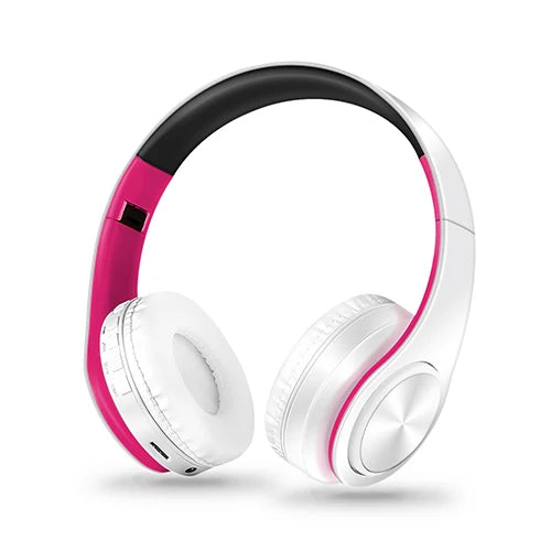 fone de ouvido  Bluetooth  sem fios , estéreo dobráveis para desporto Microfone Auscultador sem mãos Leitor de MP3