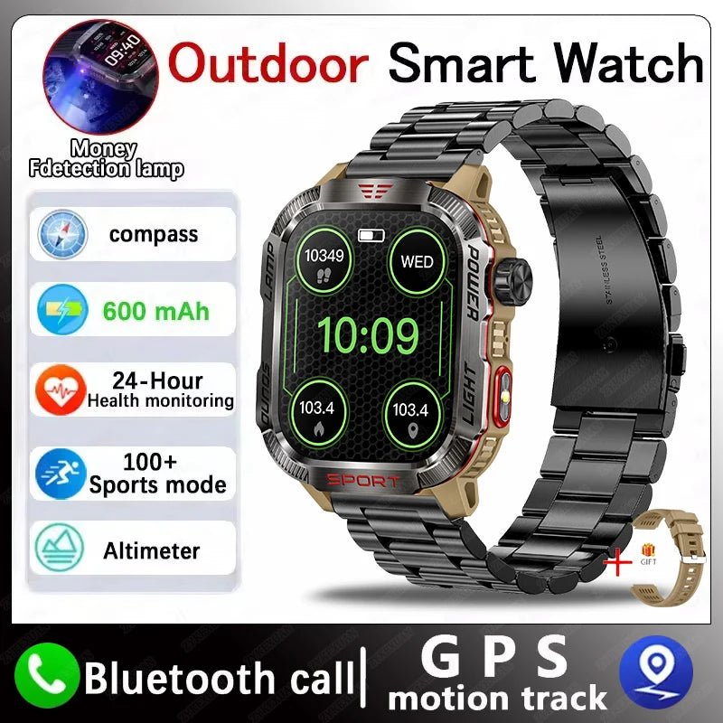 RELÓGIO INTELIGENTE. Para Homens com Bluetooth,  a Prova D'Água bateria de 600mAh, Smartwatch Monitor de Frequência Cardíaca .