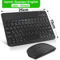 Teclado sem fios Bluetooth MOUSE  para IOS Android Windows Tablet para iPad Air Mini Pro Espanhol Coreano Portugal Teclado Russo