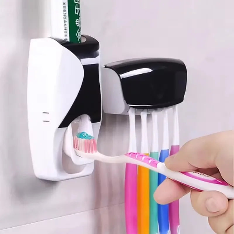 SUPORTE PARA ESCOVAS COM DISPENSER DE CREME DENTAL