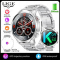 LIGE Novo 1.95 “HD Extra Large Screen GPS Outdoor Professional Sports Smart Watch Homens Mulheres Heart Rate Bluetooth Call Smartwatches