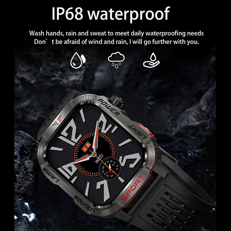 RELÓGIO INTELIGENTE. Para Homens com Bluetooth,  a Prova D'Água bateria de 600mAh, Smartwatch Monitor de Frequência Cardíaca .