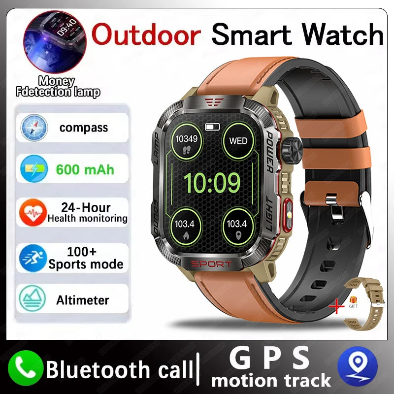 RELÓGIO INTELIGENTE. Para Homens com Bluetooth,  a Prova D'Água bateria de 600mAh, Smartwatch Monitor de Frequência Cardíaca .