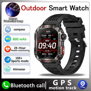 RELÓGIO INTELIGENTE. Para Homens com Bluetooth,  a Prova D'Água bateria de 600mAh, Smartwatch Monitor de Frequência Cardíaca .