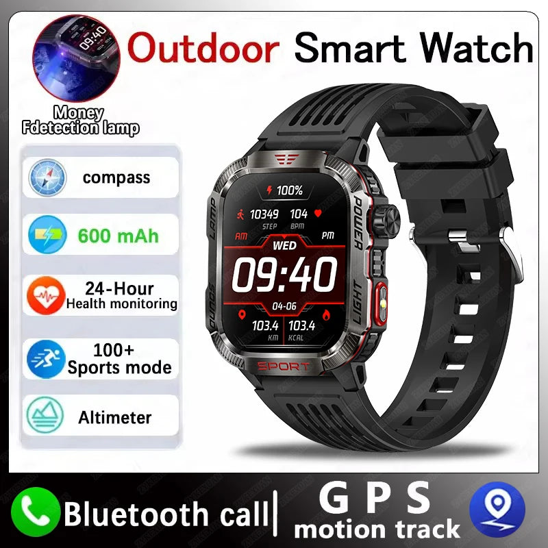 RELÓGIO INTELIGENTE. Para Homens com Bluetooth,  a Prova D'Água bateria de 600mAh, Smartwatch Monitor de Frequência Cardíaca .