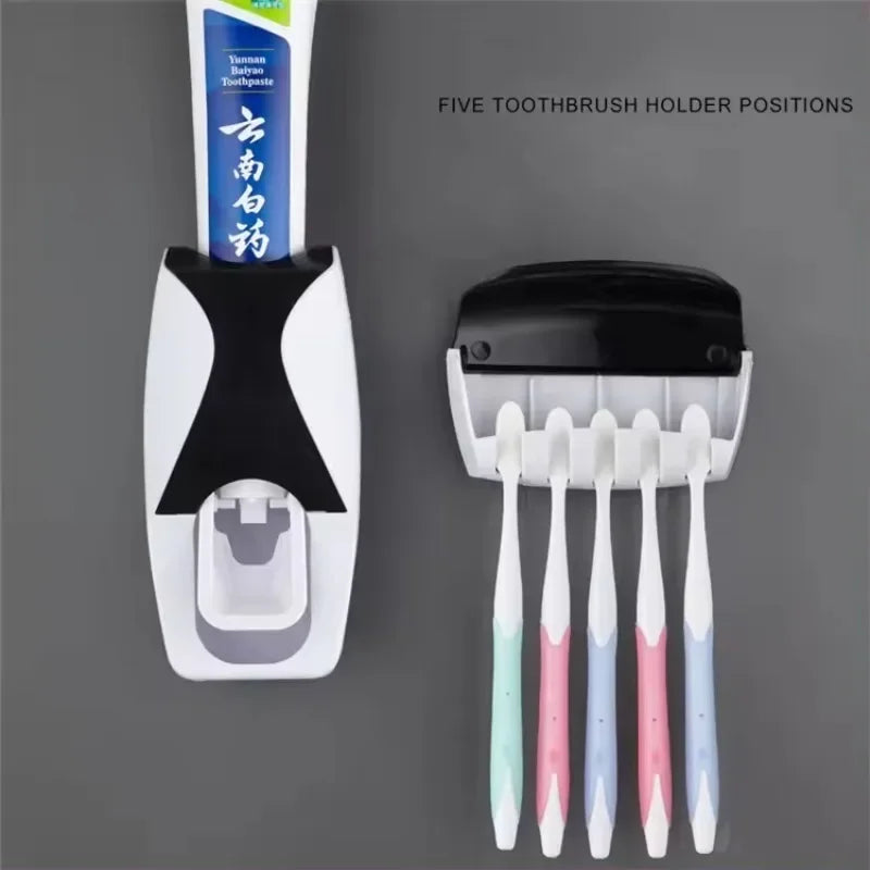 SUPORTE PARA ESCOVAS COM DISPENSER DE CREME DENTAL