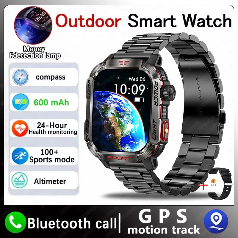 RELÓGIO INTELIGENTE. Para Homens com Bluetooth,  a Prova D'Água bateria de 600mAh, Smartwatch Monitor de Frequência Cardíaca .