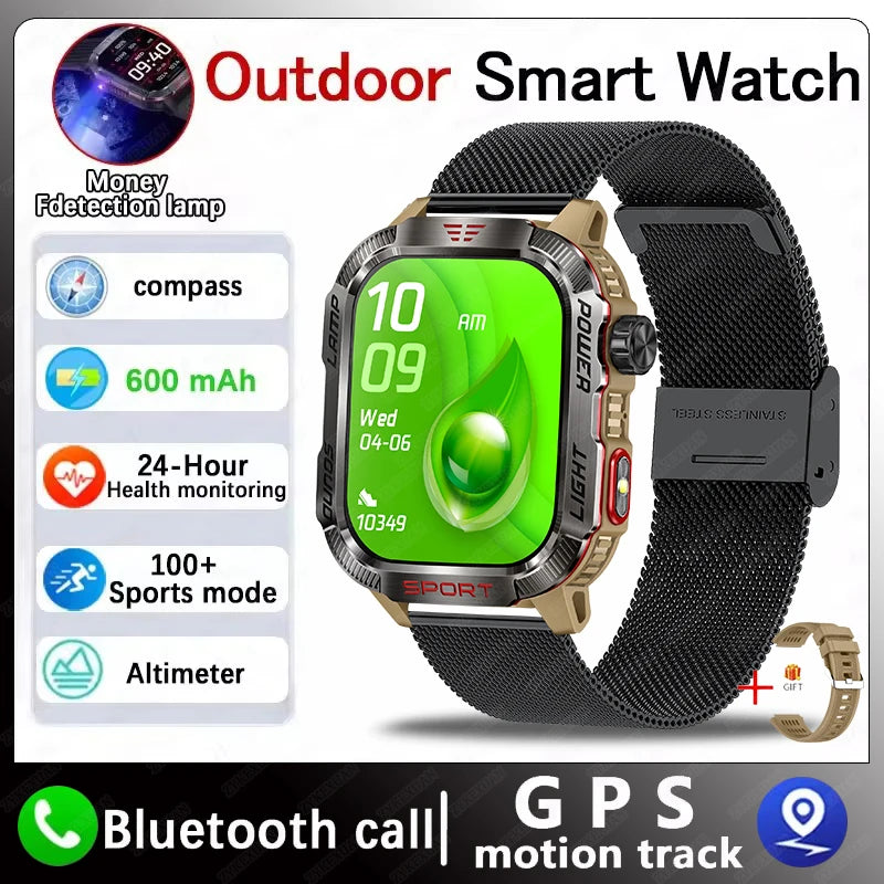 RELÓGIO INTELIGENTE. Para Homens com Bluetooth,  a Prova D'Água bateria de 600mAh, Smartwatch Monitor de Frequência Cardíaca .
