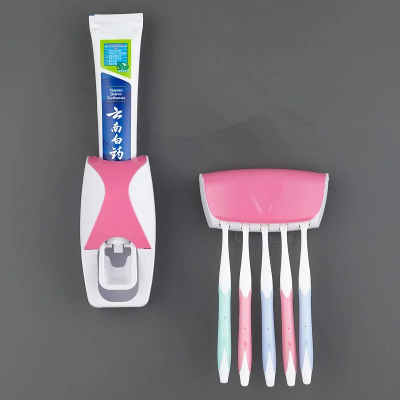 SUPORTE PARA ESCOVAS COM DISPENSER DE CREME DENTAL