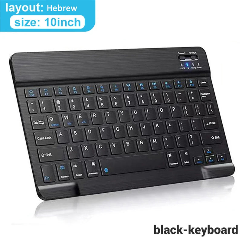 Teclado sem fios Bluetooth MOUSE  para IOS Android Windows Tablet para iPad Air Mini Pro Espanhol Coreano Portugal Teclado Russo