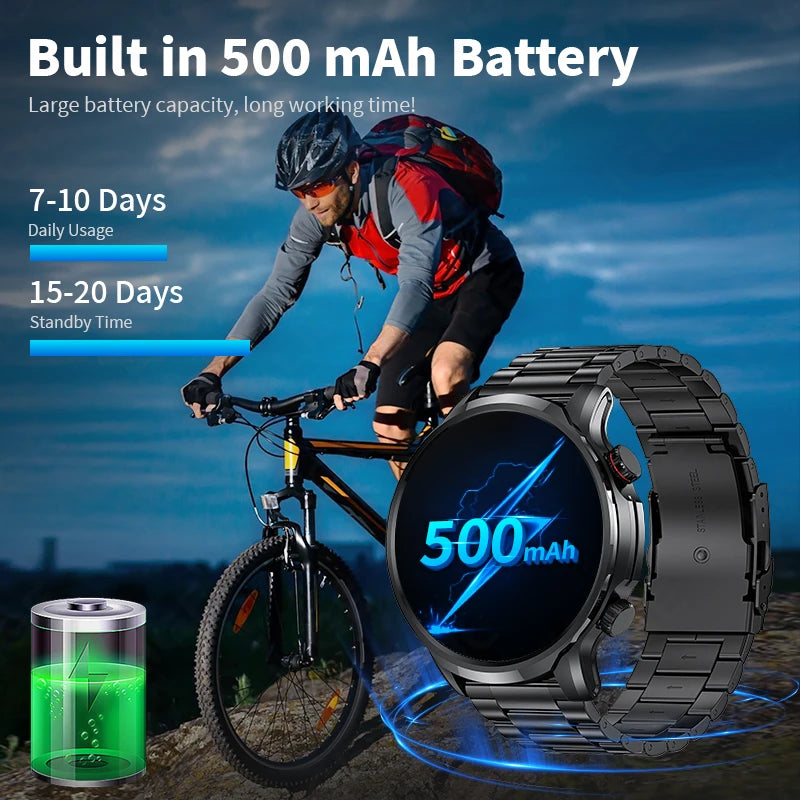 LIGE Novo 1.95 “HD Extra Large Screen GPS Outdoor Professional Sports Smart Watch Homens Mulheres Heart Rate Bluetooth Call Smartwatches