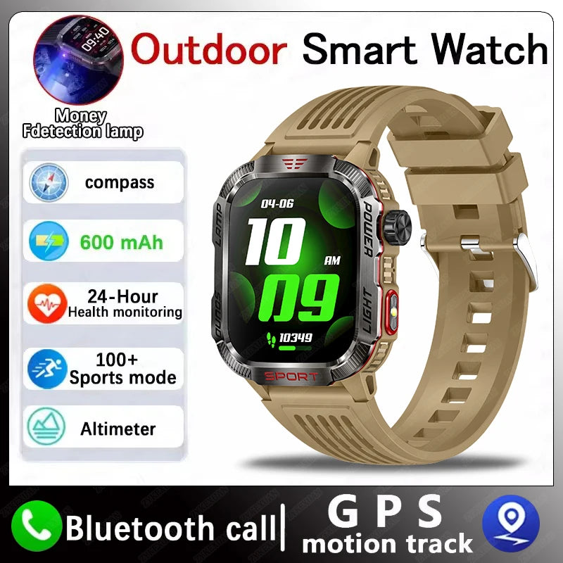 RELÓGIO INTELIGENTE. Para Homens com Bluetooth,  a Prova D'Água bateria de 600mAh, Smartwatch Monitor de Frequência Cardíaca .