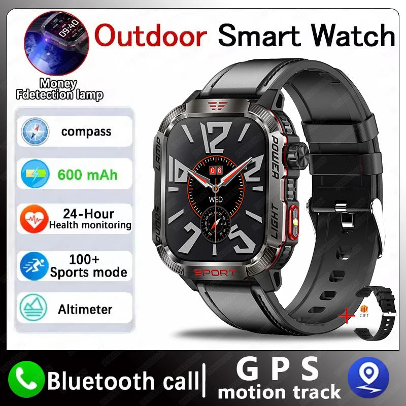 RELÓGIO INTELIGENTE. Para Homens com Bluetooth,  a Prova D'Água bateria de 600mAh, Smartwatch Monitor de Frequência Cardíaca .