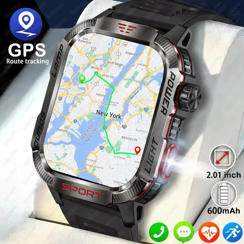 RELÓGIO INTELIGENTE. Para Homens com Bluetooth,  a Prova D'Água bateria de 600mAh, Smartwatch Monitor de Frequência Cardíaca .